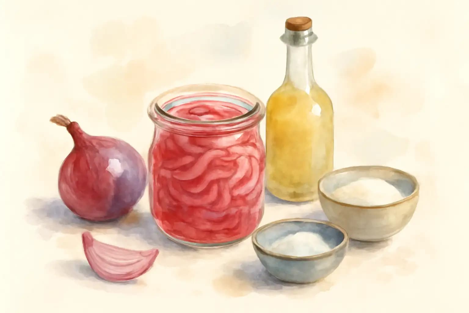 Illustration for Quick Pickled Red Onions