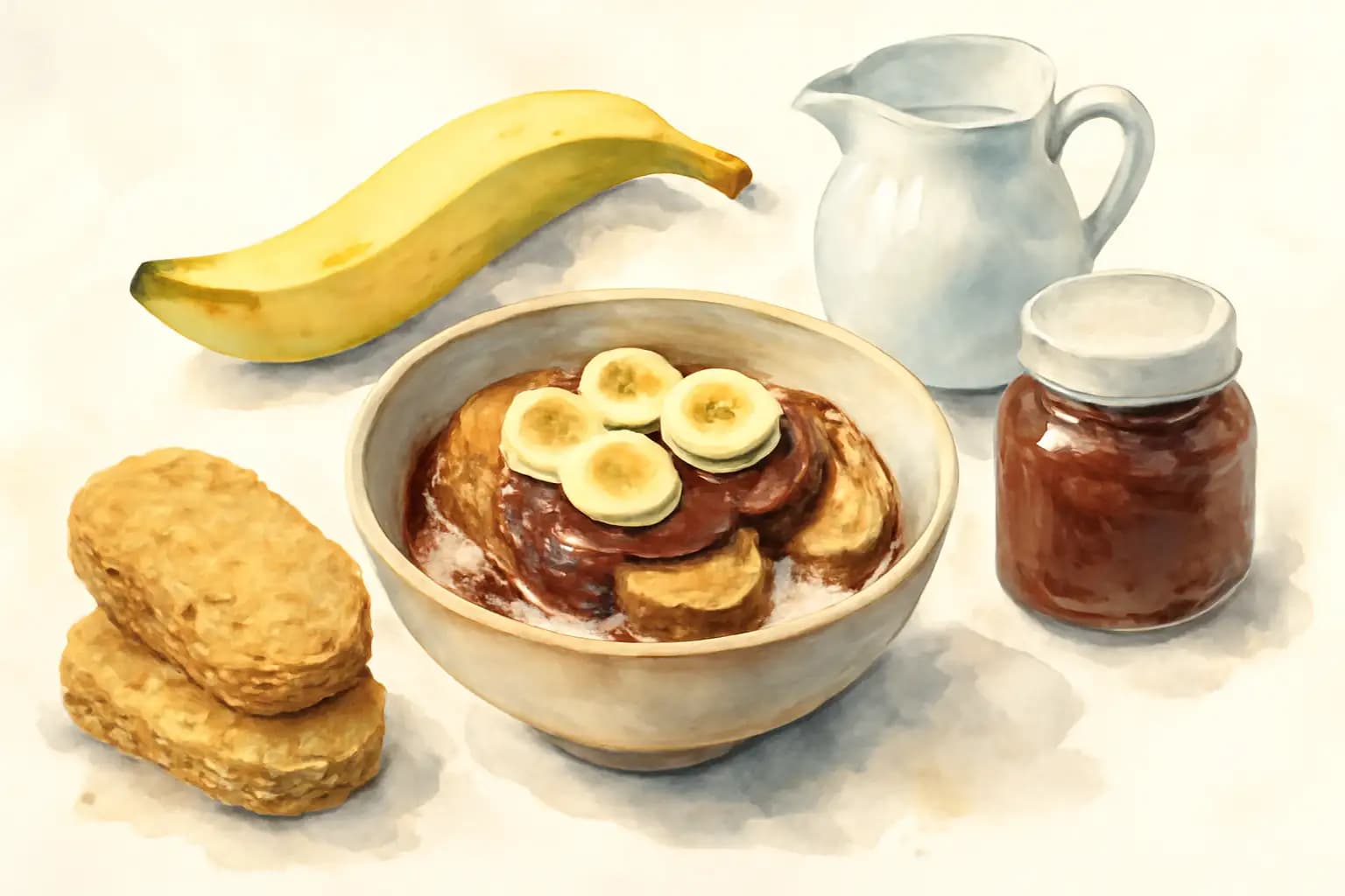 Illustration for Weetabix, Nutella & Banana Bowl